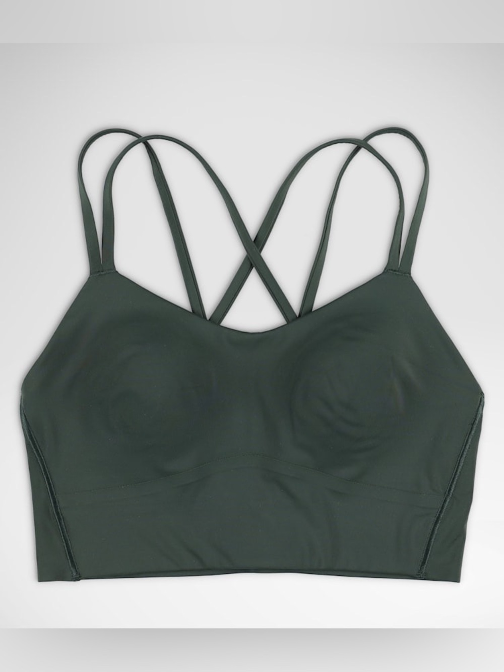 Lululemon Like A Cloud longline bra light support B/C cup rainforest green 12